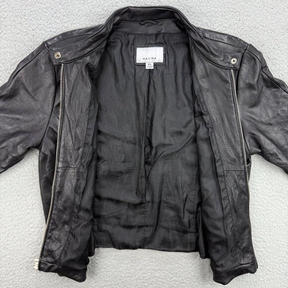 Wilsons Leather Maxima Jacket Women Extra Large XL Black Motorcycle Biker Bomber - Picture 5 of 11